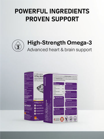 AJ Wellness VITAL SEAS PLUS (Gold) - High-Strength Omega-3 Fish Oil Supplement