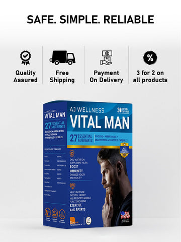 AJ Wellness Vitalman - Feel Stronger. Stay Active. Perform Better