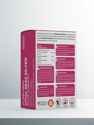 AJ Wellness Vital Seas (Silver) - Pure Omega-3 for Heart, Brain & Joint Health